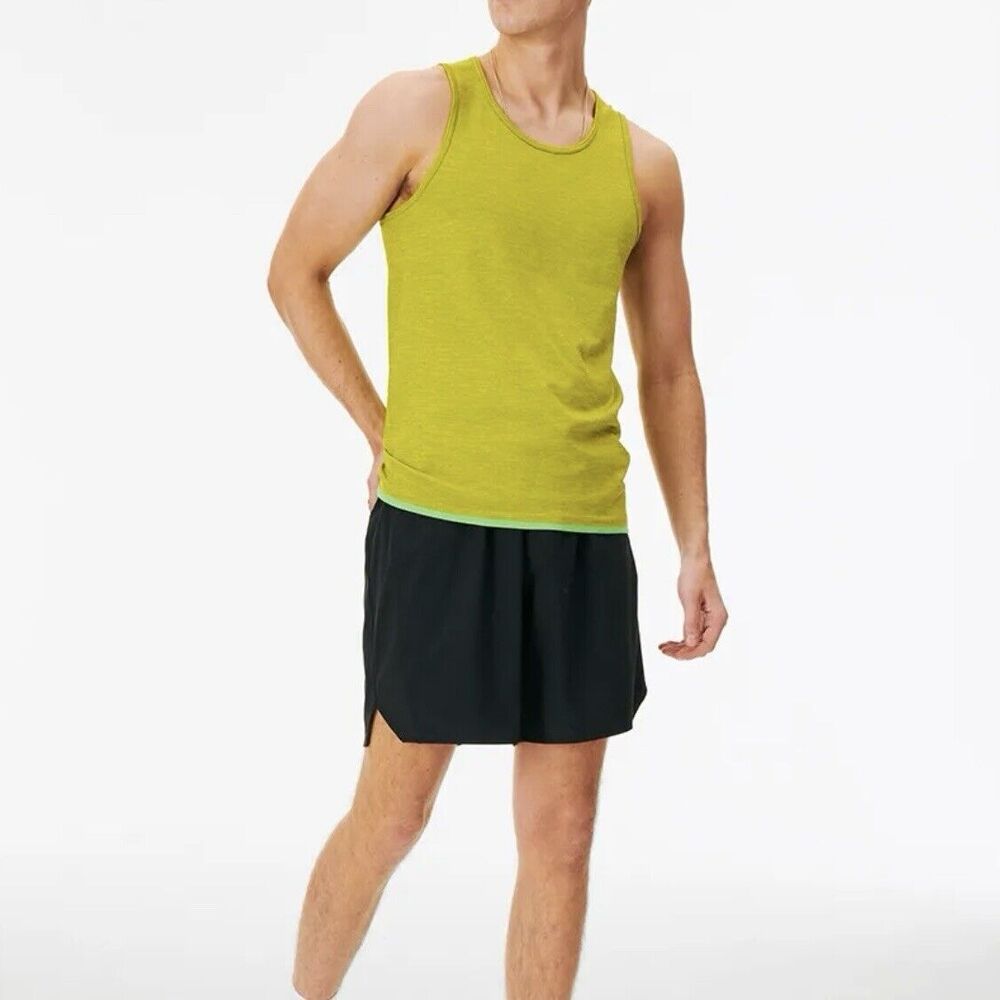 NWT Outdoor Voices Men's Seamless Pique Tank Top Green Apple Size Large